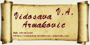 Vidosava Armaković vizit kartica